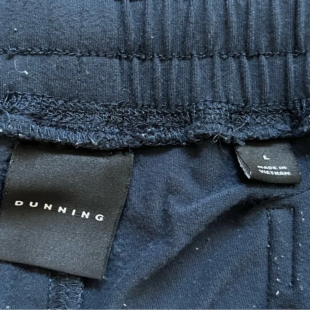 DUNNING MENS DRAWSTRING WAIST NAVY SOFT PANTS SIZE LARGE Comfortable Casual - Picture 3 of 8